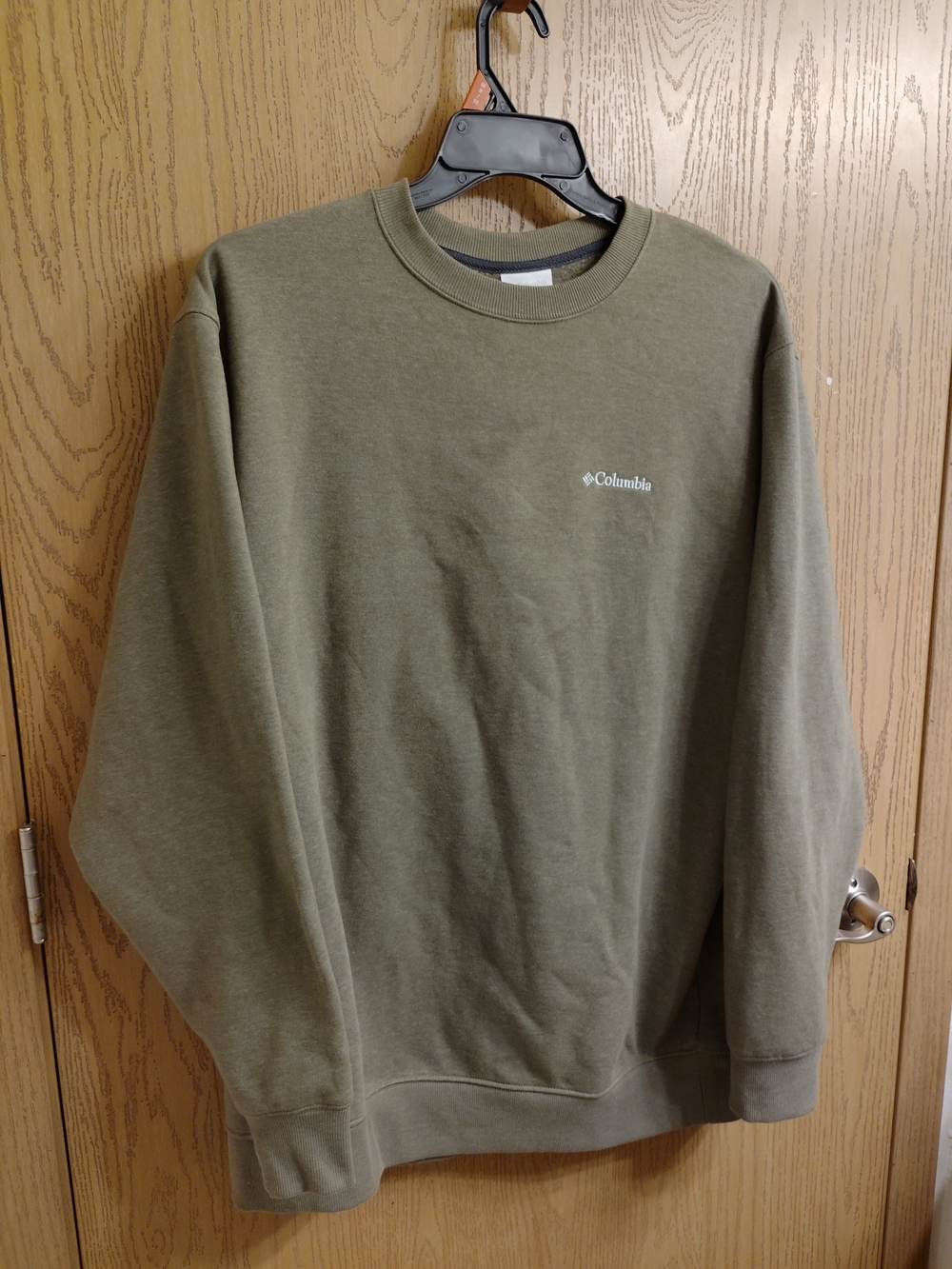 Columbia Men's Olive Crewneck Sweatshirt - Small Logo